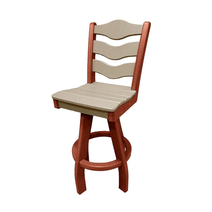Traditional Bar Height Swivel Armless Chair