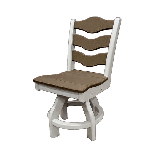 Traditional Dining Height Swivel Armless Chair