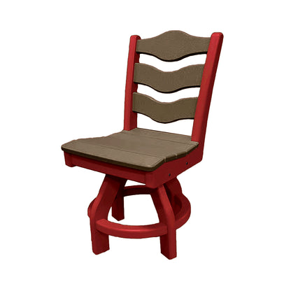 Traditional Dining Height Swivel Armless Chair