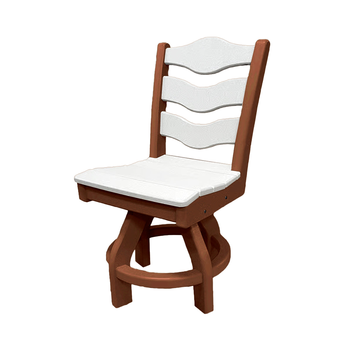 Traditional Dining Height Swivel Armless Chair