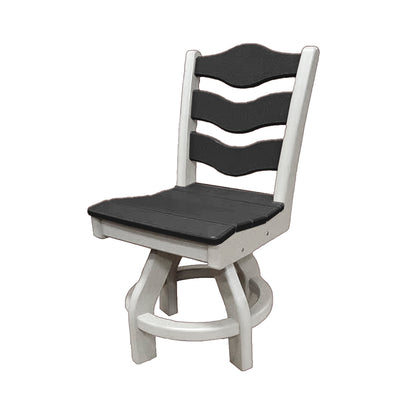 Traditional Dining Height Swivel Armless Chair