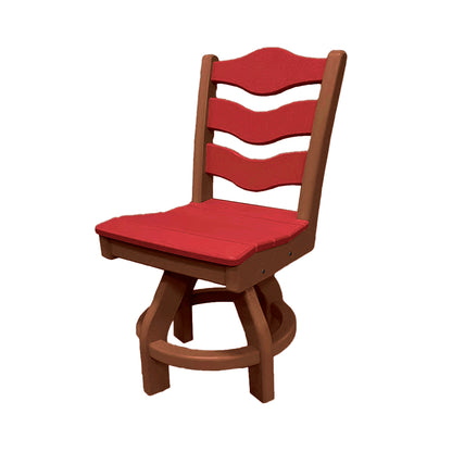 Traditional Dining Height Swivel Armless Chair