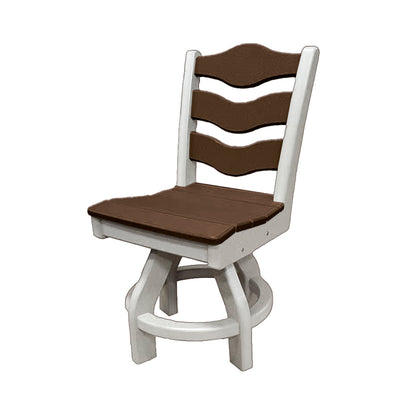 Traditional Dining Height Swivel Armless Chair