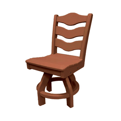 Traditional Dining Height Swivel Armless Chair