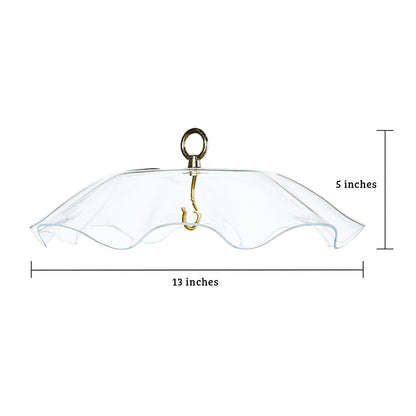 Clear Protective Cover for Hanging Bird Feeder with Scalloped Edges - Birds Choice