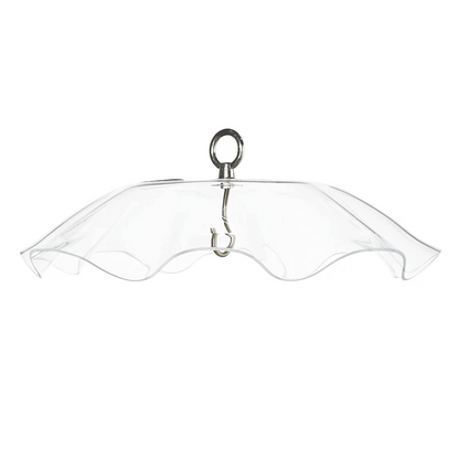 Clear Protective Cover for Hanging Bird Feeder with Scalloped Edges