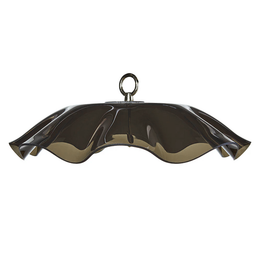 Smokey Protective Cover for Hanging Bird Feeder with Scalloped Edges