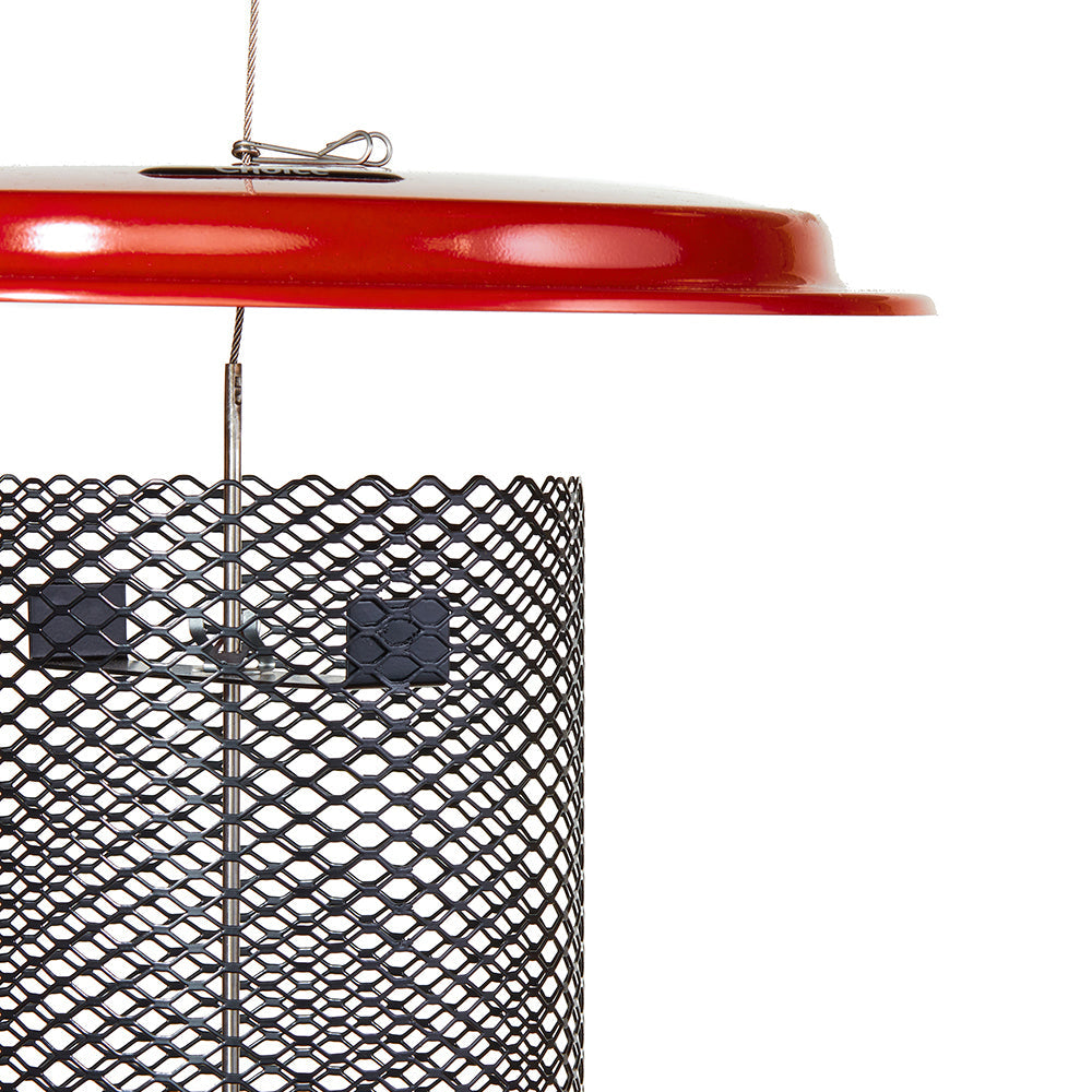 Magnet Mesh Hanging Bird Feeder for Sunflower in Red - Birds Choice