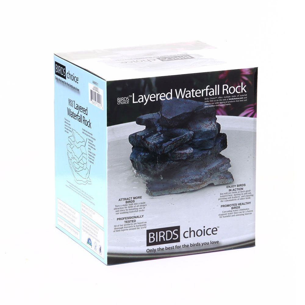 Layered Waterfall Rock for Bird Bath Electric Pump Included - Birds Choice