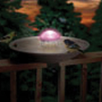 Water Wiggler Bird Bath Water Agitator, Includes Rainbow Night Light - Birds Choice