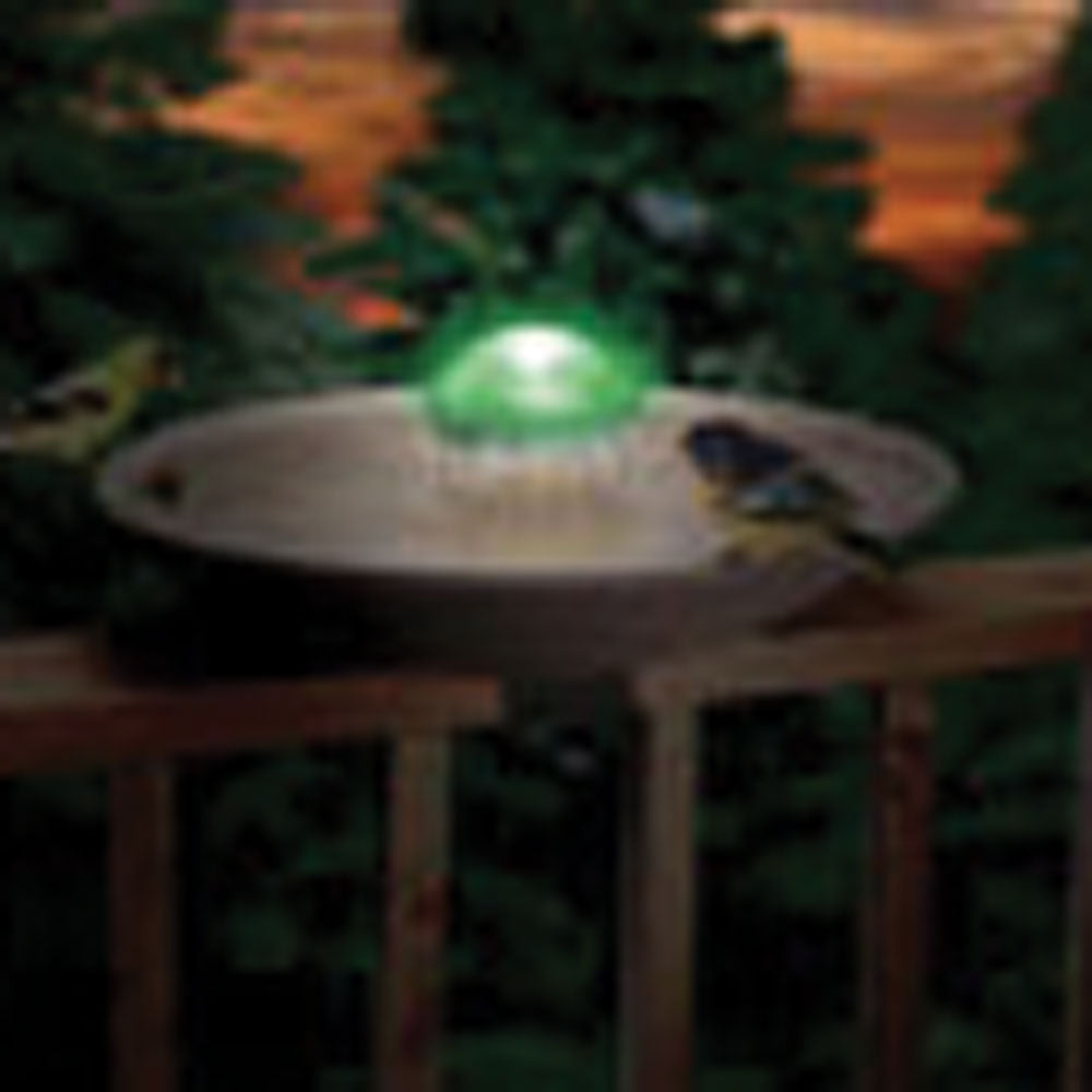 Water Wiggler Bird Bath Water Agitator, Includes Rainbow Night Light - Birds Choice