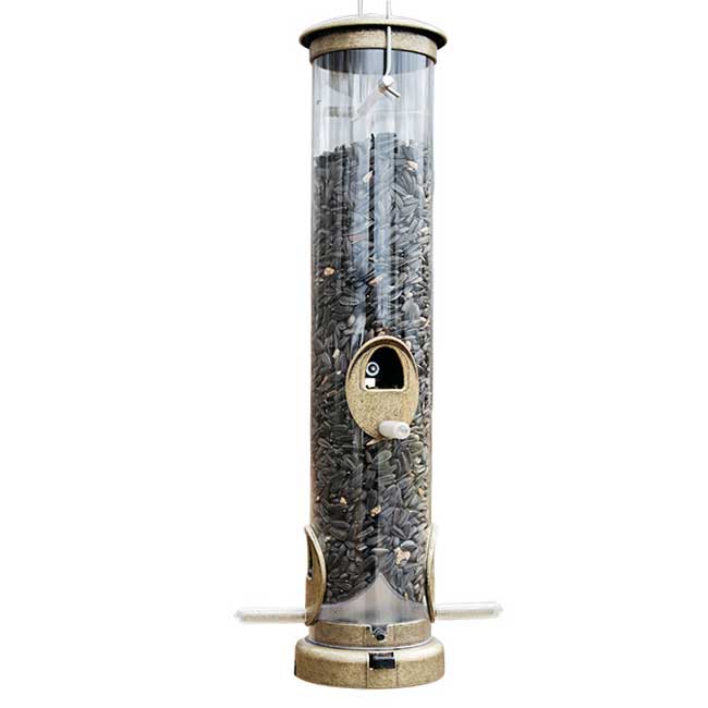 Aspects Quick Clean - Brass Bird Seed Tube Feeder - Medium