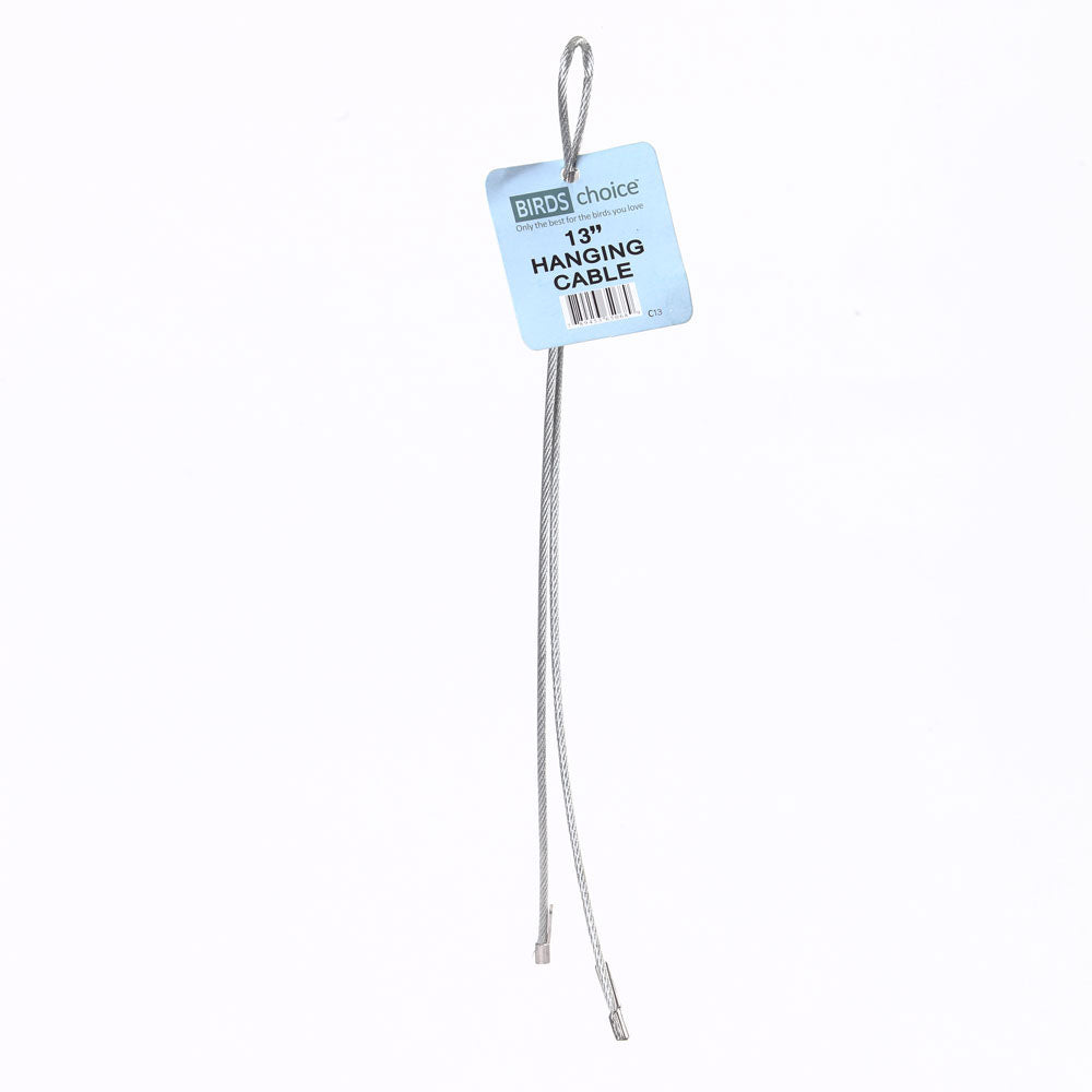 Silver Bird Feeder Push In Hanging Cable 13" - Birds Choice