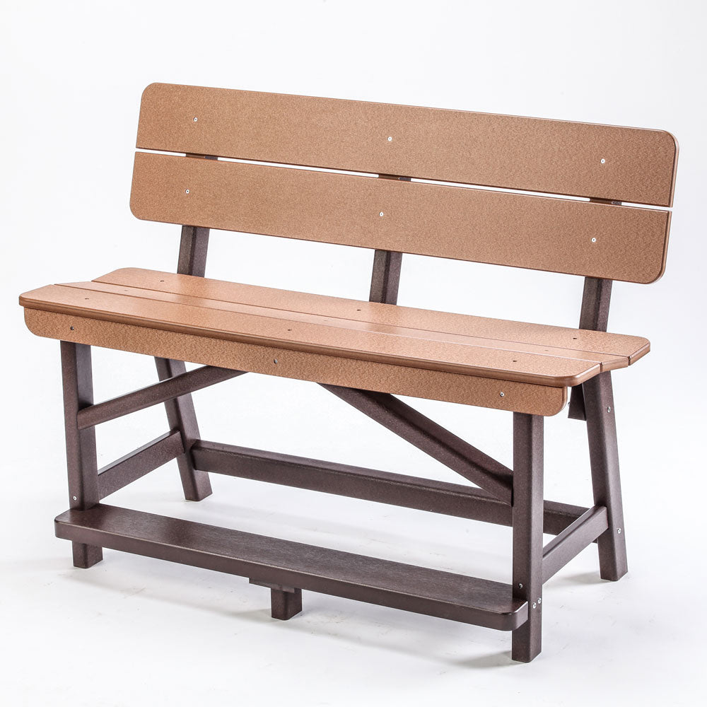 Classic Standard Counter Height Bench with Back - Birds Choice