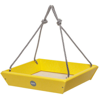 Hanging Tray Bird Feeder Color Pop Collection in Yellow Recycled Plastic - Birds Choice