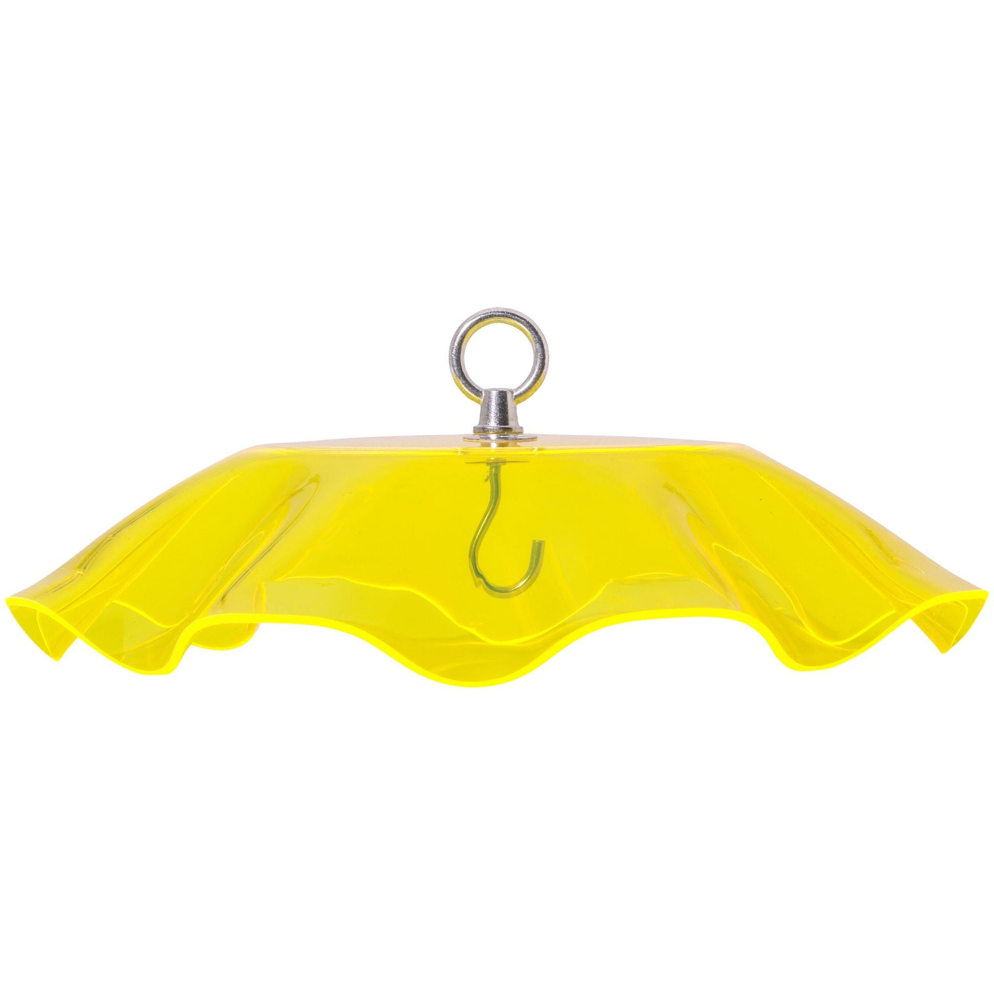 Fluorescent Yellow  Protective Cover for Hanging Bird Feeder with Scalloped Edges - Birds Choice