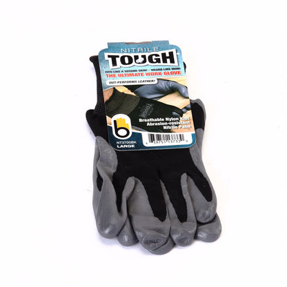 Nitrile Touch Gardening Gloves Black Size Large - Birds Choice