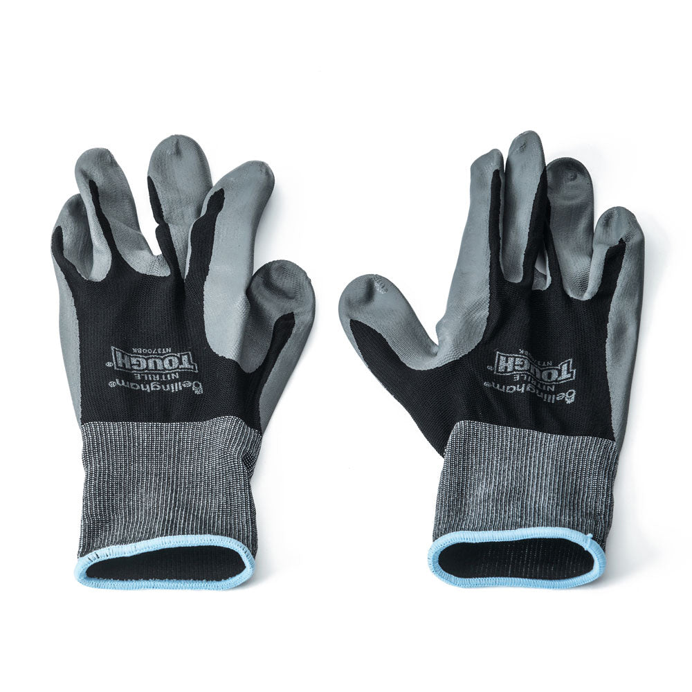 Nitrile Touch Gardening Gloves Black Size Large - Birds Choice