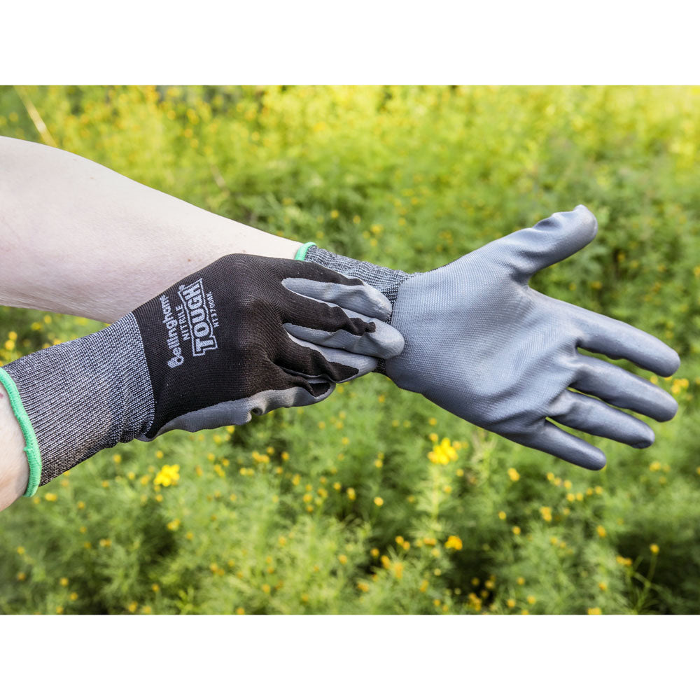 Nitrile Touch Gardening Gloves Black Size Large - Birds Choice