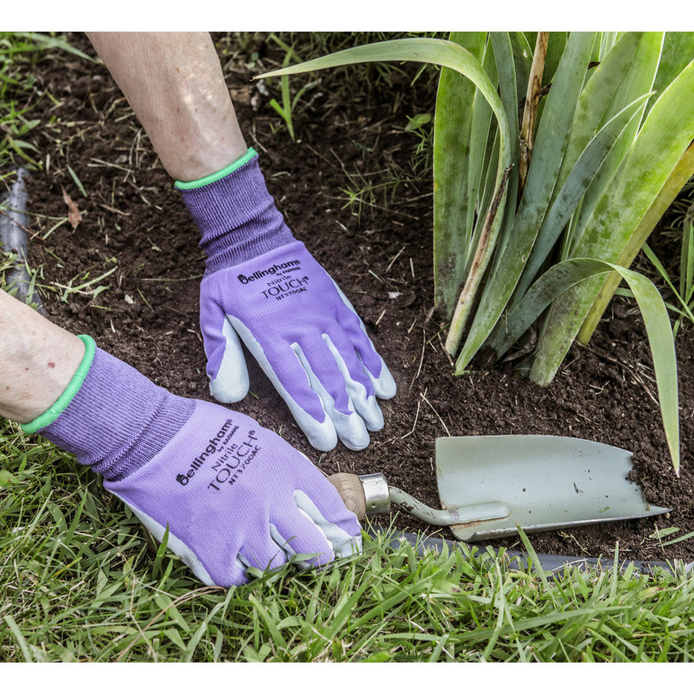 Nitrile Touch Gardening Gloves Assorted Color Size Small - Birds Choice