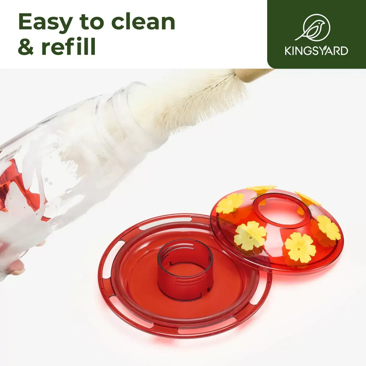 Kingsyard 16oz Plastic Hummingbird Feeder with Bee & Ant Proof