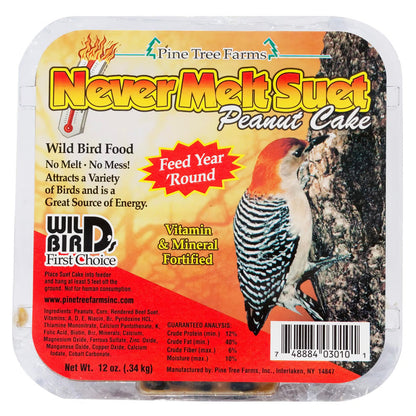 Pine Tree Farms Never Melt Peanut Suet Cake - Case of 12