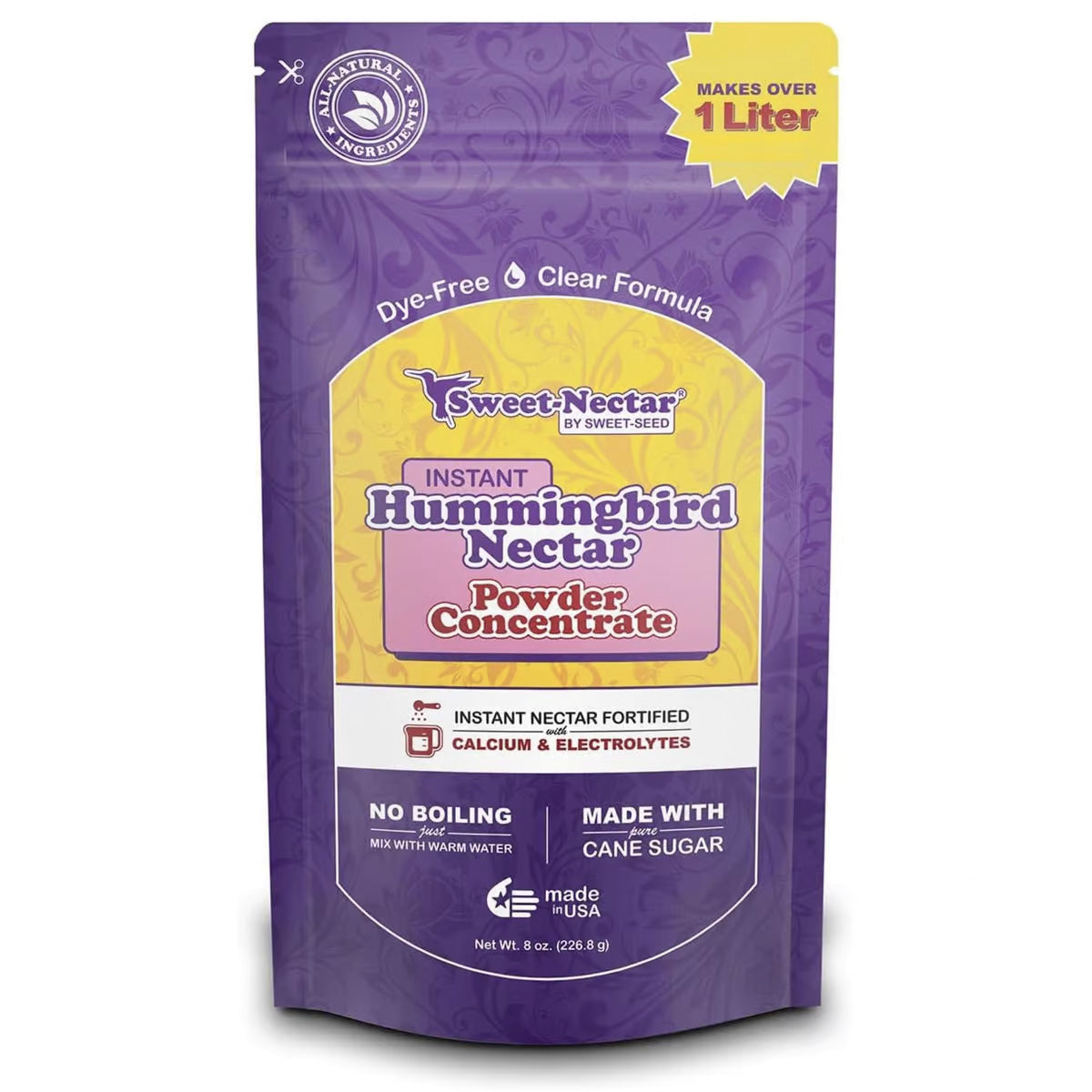 Hummingbird Nectar (8-oz), Instant Powder Concentrate - Case Pack of 12 - Birds Choice