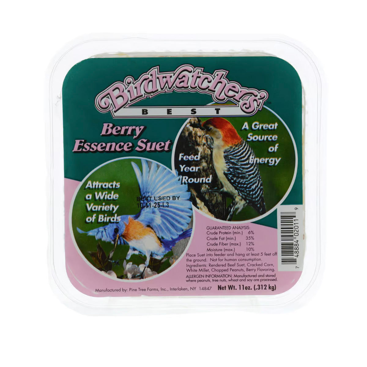 Pine Tree Farms Birdwatchers Best Berry Essence Suet Cake - Case of 12