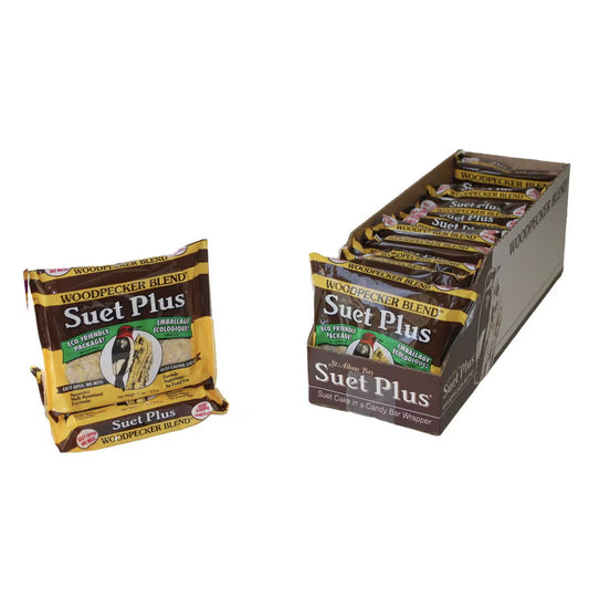 St. Albans Bay Suet Plus Woodpecker Blend Suet Wild Bird Food - Case of 12 Cakes - Birds Choice