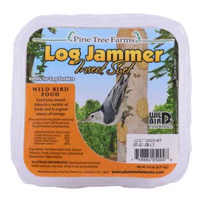 Pine Tree Farms Log Jammer Insect Suet Plugs - Case of 12 - Birds Choice