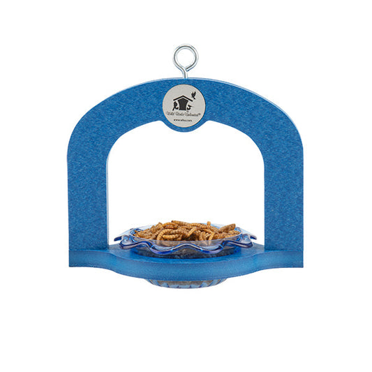 Bluebird Mini Trio 1 Cup Hanging Feeder in Blue Recycled Plastic - Birds Choice