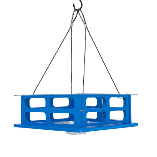Bluebird Platform Feeder in Blue Recycled Plastic - Birds Choice