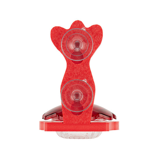 Hummingbird Mini Trio 1 Cup Window Feeder in Red - Birds Choice