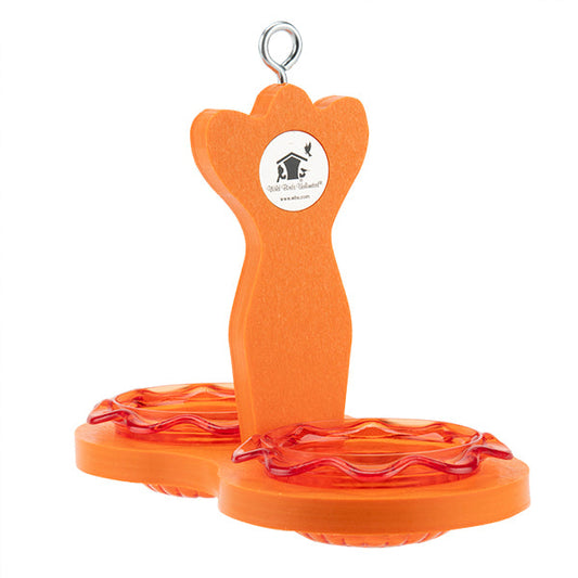 Oriole Mini Trio 2 Cup Hanging Feeder in Orange - Birds Choice