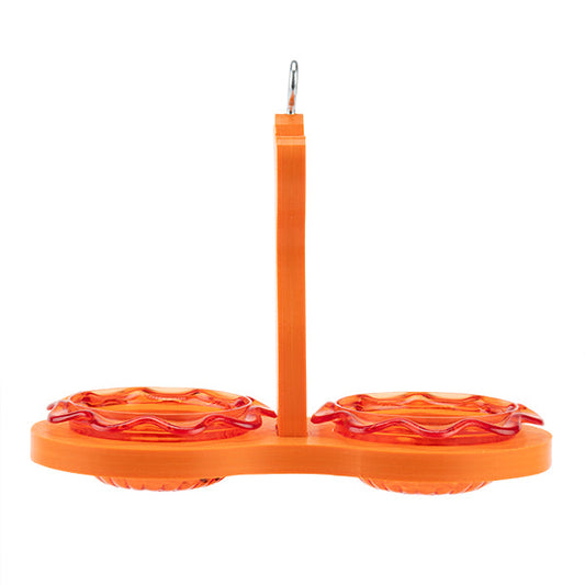 Oriole Mini Trio 2 Cup Hanging Feeder in Orange - Birds Choice
