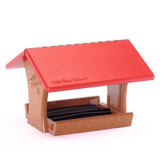 EcoTough Classic Hopper Feeder with Red Roof - Birds Choice