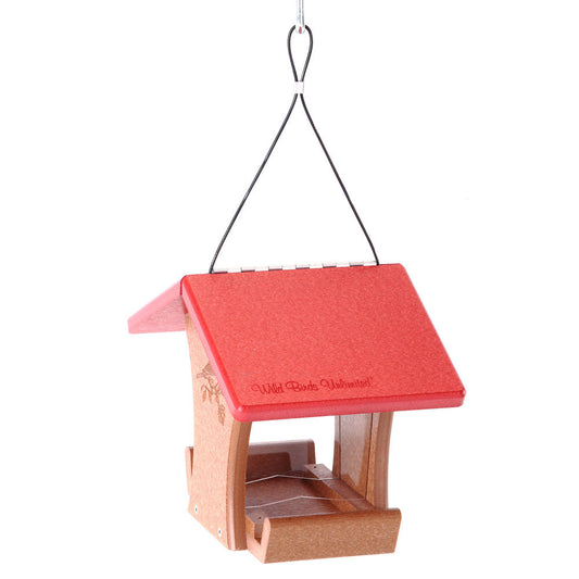 EcoTough Classic Too Hopper Feeder with Red Roof - Birds Choice