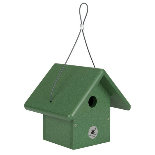 Retro Vintage Bird House in Vineyard Green Recycled Plastic - Birds Choice