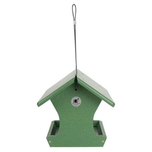 Retro Vintage Hopper Feeder in Vineyard Green Recycled Plastic - Birds Choice