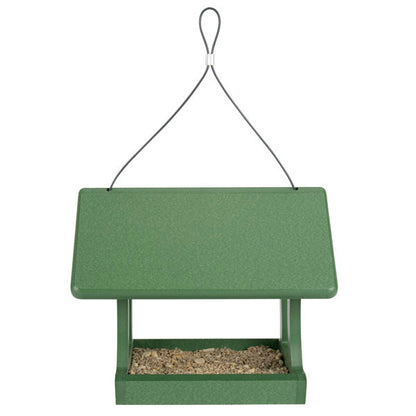 Retro Vintage Hopper Feeder in Vineyard Green Recycled Plastic - Birds Choice